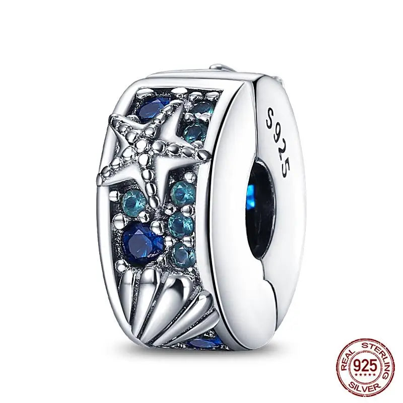 Original Ocean Series Fit 3mm Bracelet 100% Authentic 925 Sterling Silver Turtle Crab Mermaid Charm Beads DIY Jewelry Gift