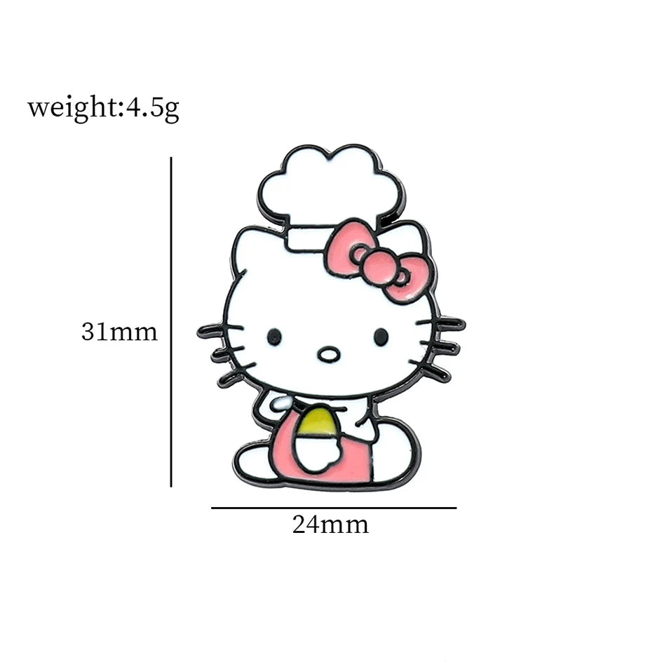 Sanrio Hello Kitty Lapel Pins For Backpacks Brooches Enamel Pin Anime Gift Kawaii Hellokitty Y2K Fashion Jewelry Accessories