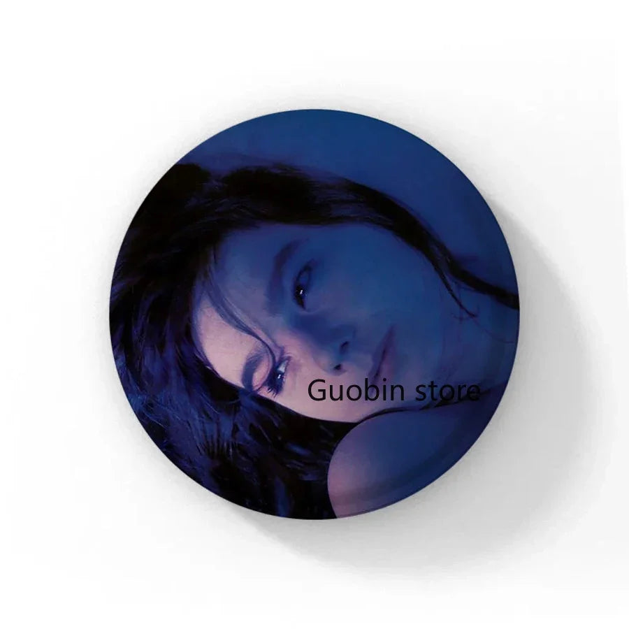 58mm Singer Mitski Enamel Pins Black and White Handmade Brooch Cartoon Cosplay Badge on Backpack Jewelry Accessories Gifts