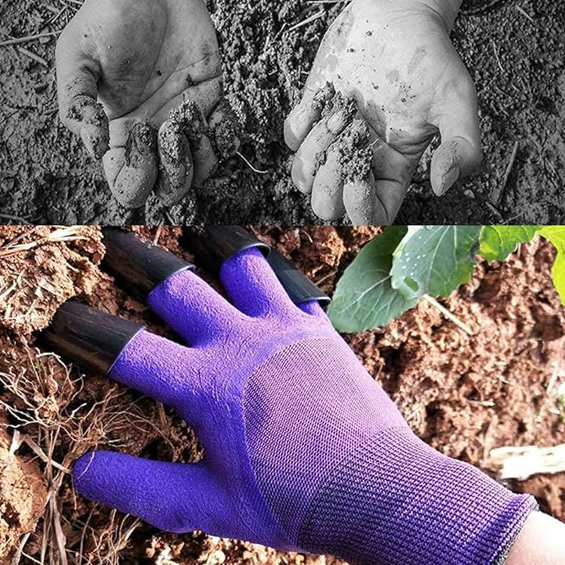 Garden gloves, stab resistant, waterproof, claw resistant, wear-resistant, ground scraping, grass pulling, soil digging, special