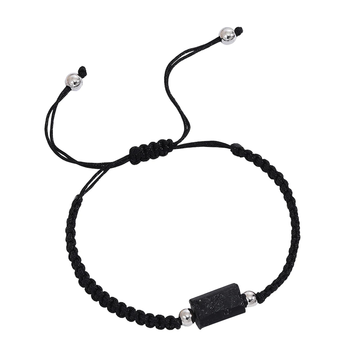 Black Tourmaline natural Bracelet for Men Women Healing Crystal Handmade Stretch Natural Stone Beaded Adjustable Jewelry Gift