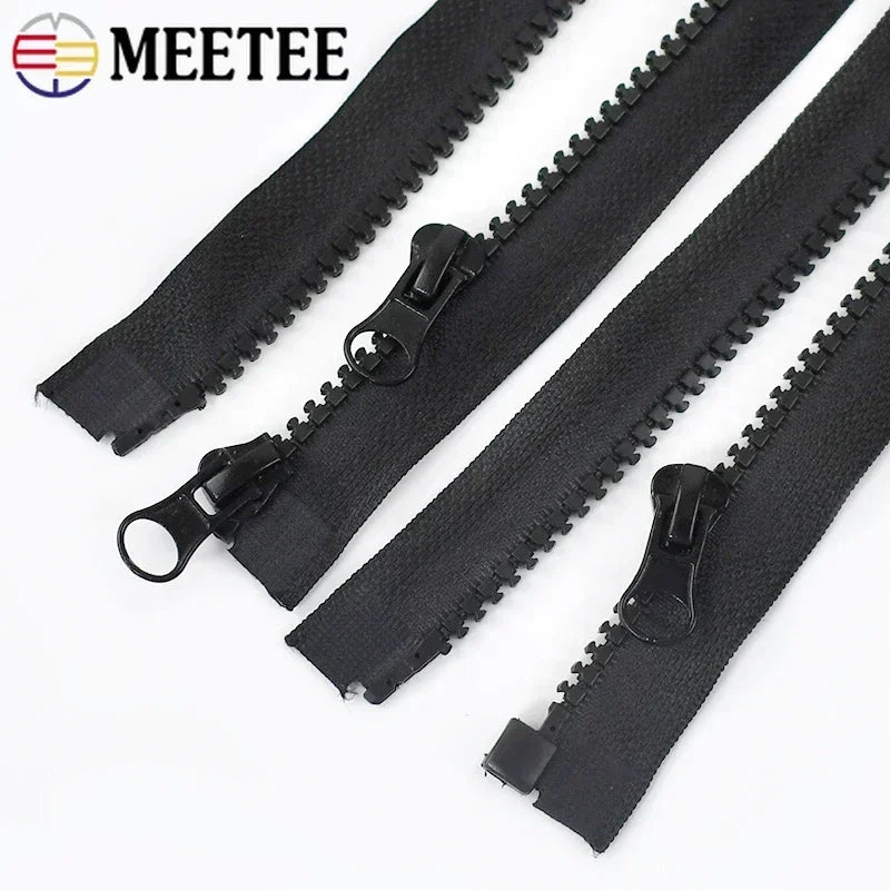 1Pc 5# 8# Sewing Resin Zipper 60-300cm Single/Double Zippers Sliders Long Zip Coat Tent Zips Repair Kit Bag Clothes Accessories