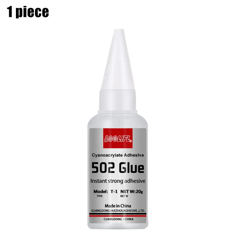 LOOLIFL 1-5pcs 502 Super Glue Instant Quick-drying Cyanoacrylate Adhesive Leather Rubber Wood Metal Strong Bond Liquid Glue Tool