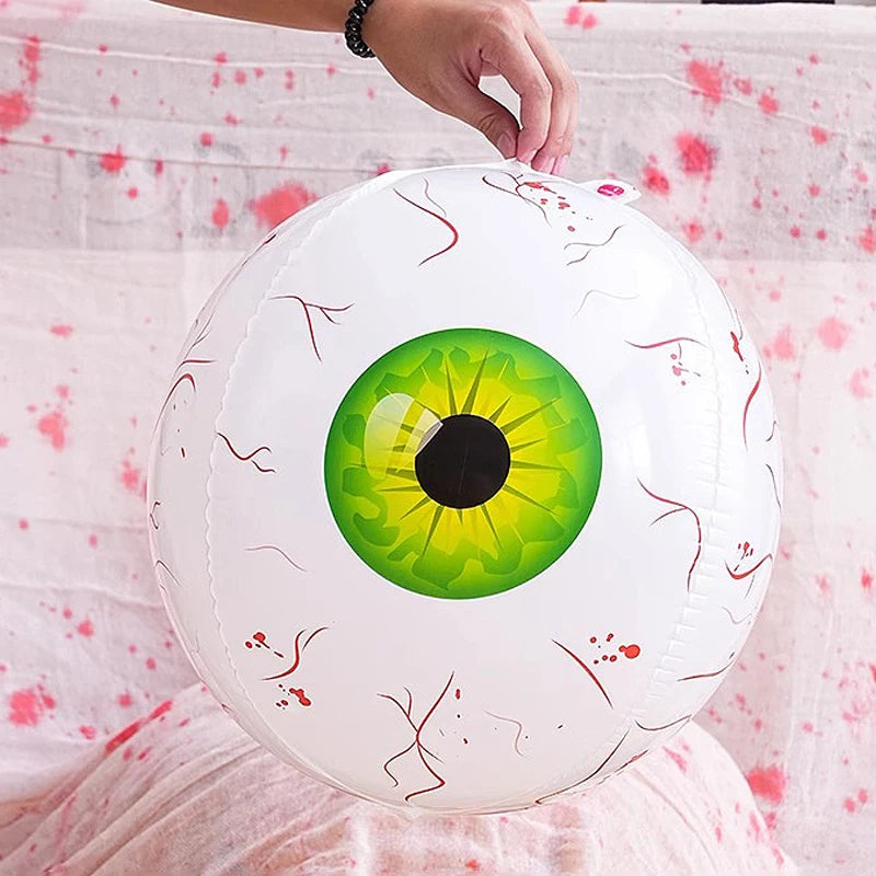 4D Halloween Eyeball Balloons Scary Bloodshot Eyeballs Foil Inflatable Balloon for Home Garden Halloween Party Decoration Props