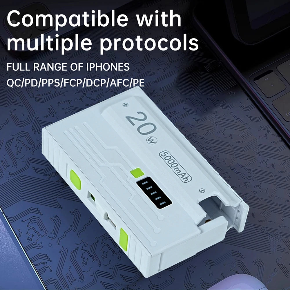 1*21700 Battery Box DIY Kit Battery Charger Case DIY Power Bank Box 20W Fast Charging For Phone Charging Not Including Batteries