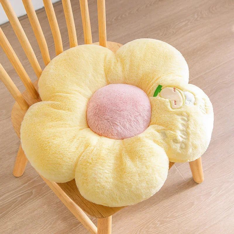Long Plush Flower Shape Sofa Decor Cushion Stuffed Pink Peach Blossom Flower Baby Floor Playmat Birthday gift Office Seat Pillow