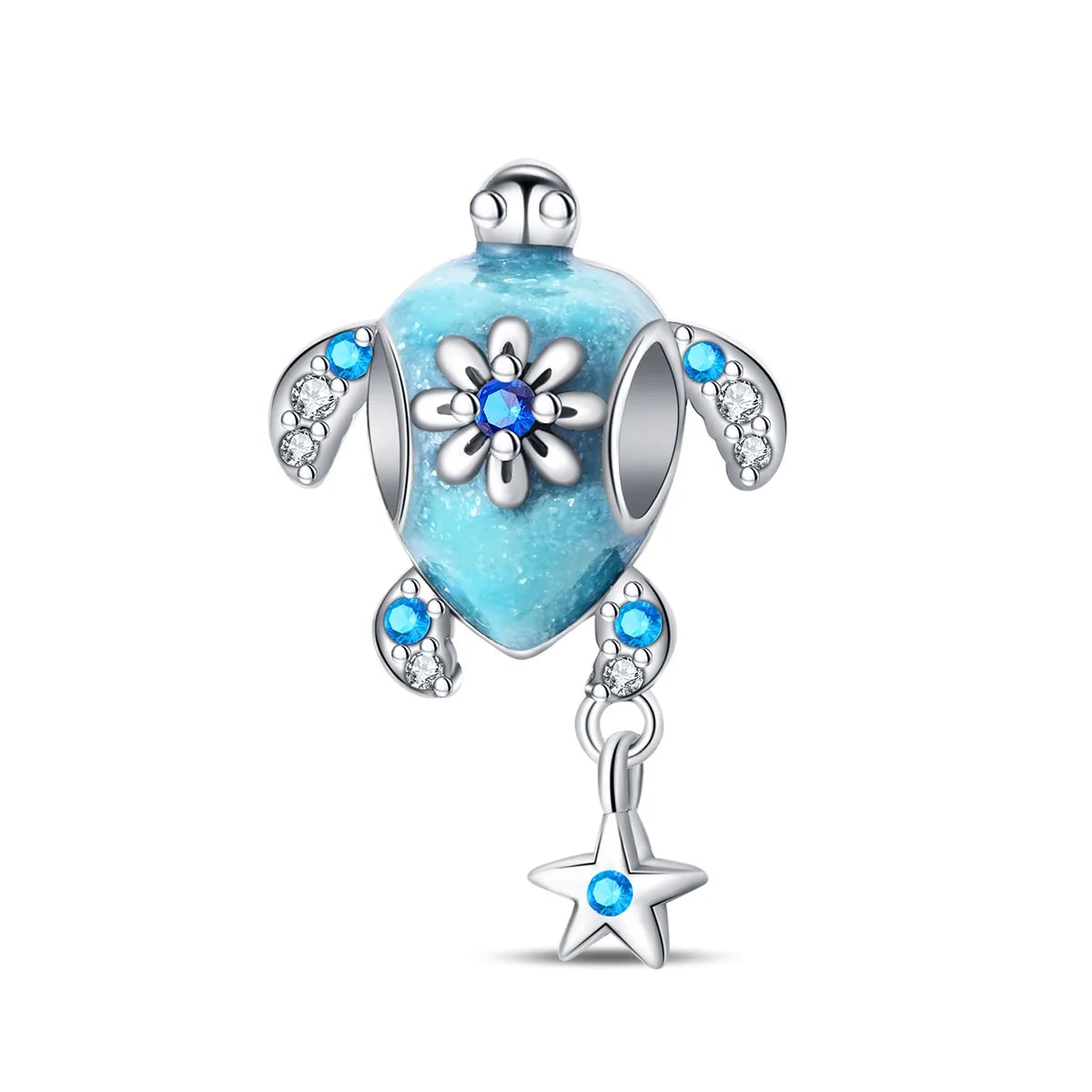 Underwater World 925 Sterling Silver Ocean Octopus Seashell Seahorse Starfish Pendant Fit DIY Bracelet Necklace Boutique Gift