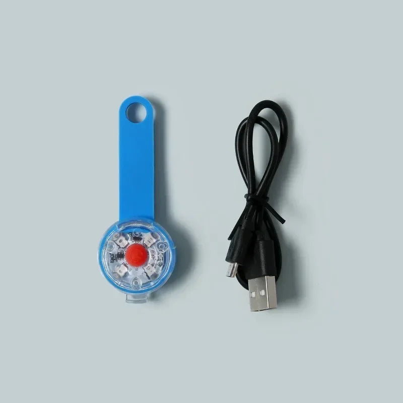 Rechargeable Multi-Mode Pet Anti-Loss LED Night Light Pendant for Outdoor Dogs Cats Collar Safety Accessories
