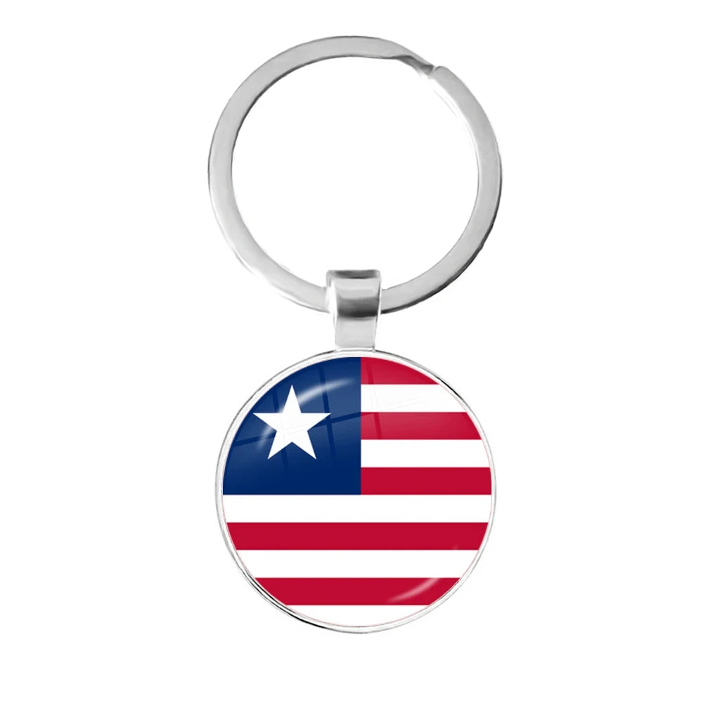 South Africa,Mozambique,Liberia,Cameroon,Cape Verde,Papua New Guinea,Algeria,Belgium,Portugal National Flag Keychains For Gift