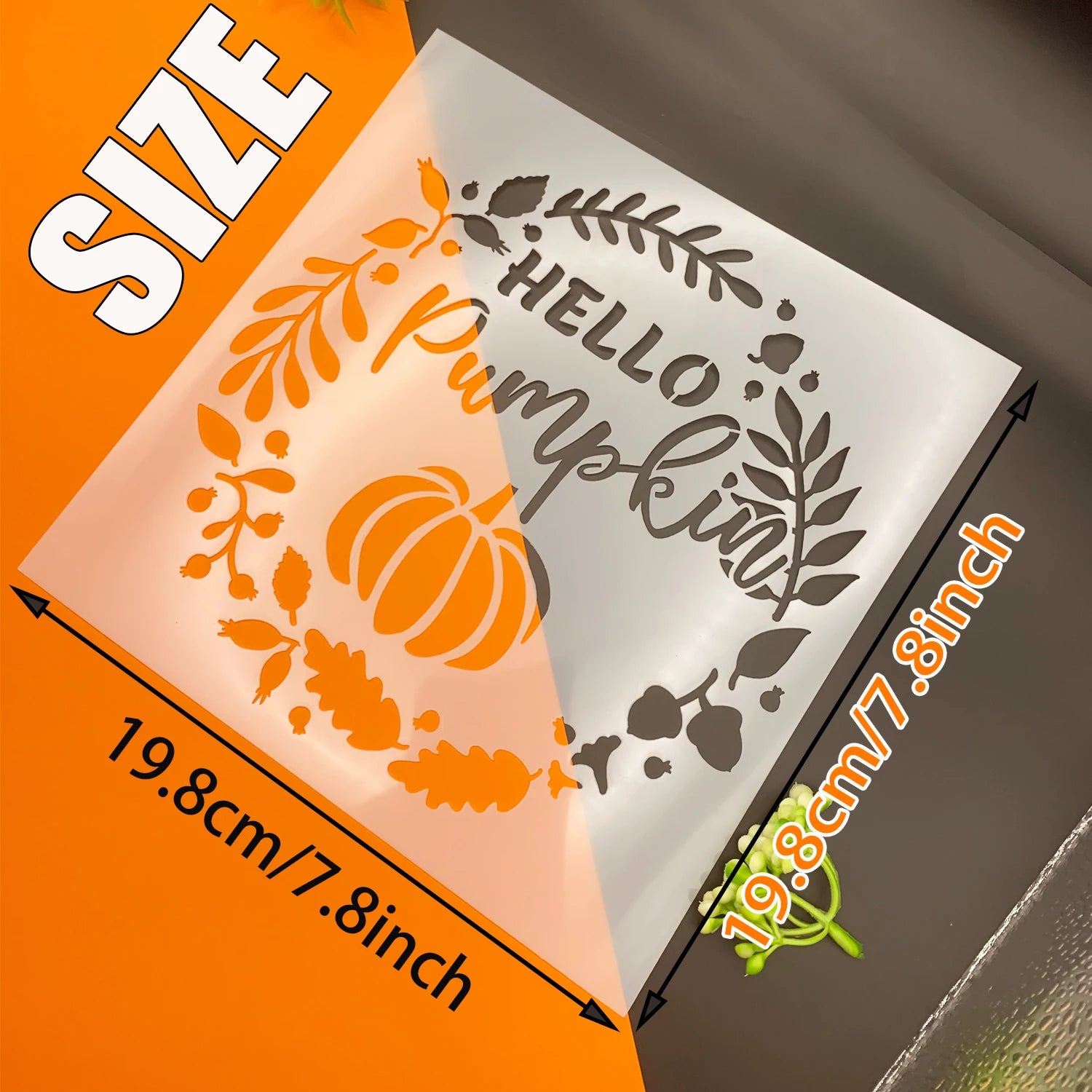 9pcs Pumpkin Painting Templates, Reusable Thanksgiving Halloween DIY Crafts, Suitable for Wall, Metal, Wood, Fabric Decoration