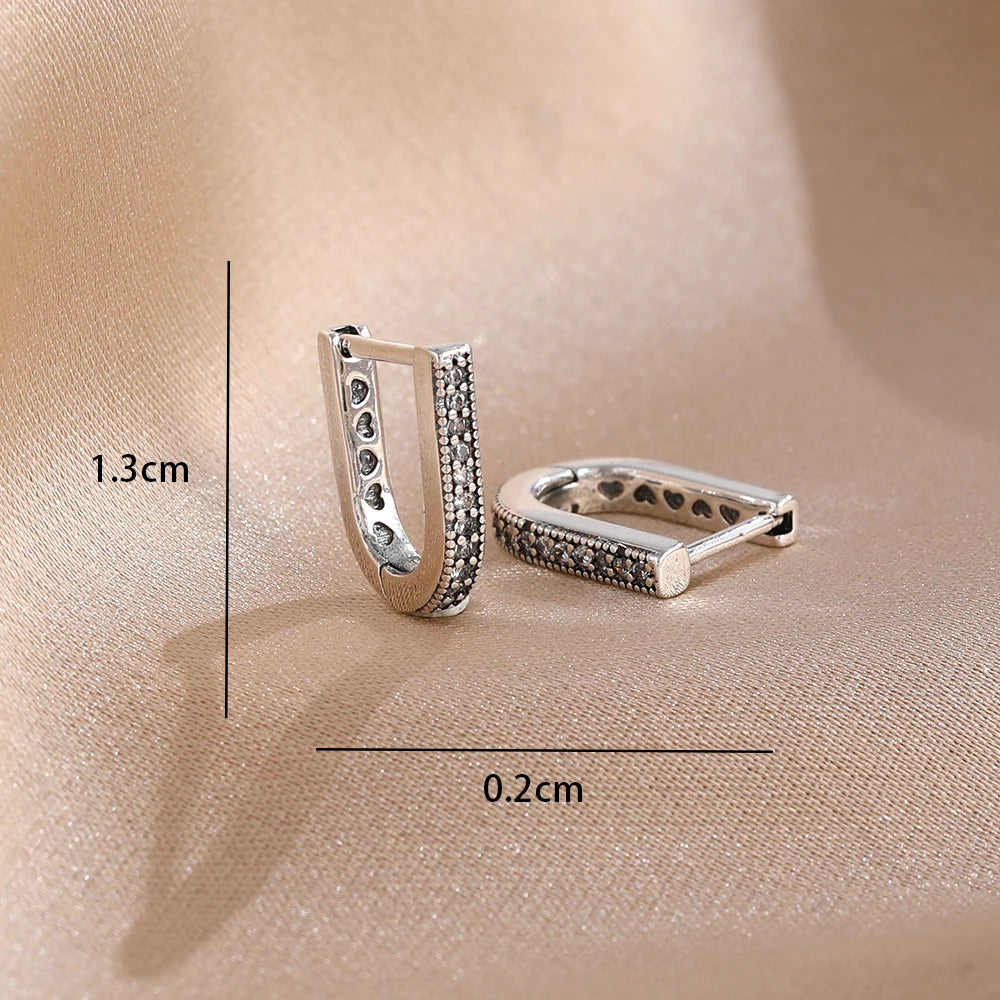 2025 New 925  silver earrings with sparkling red heart and pink bow earrings that fit original women's jewelry DIY birthday gift