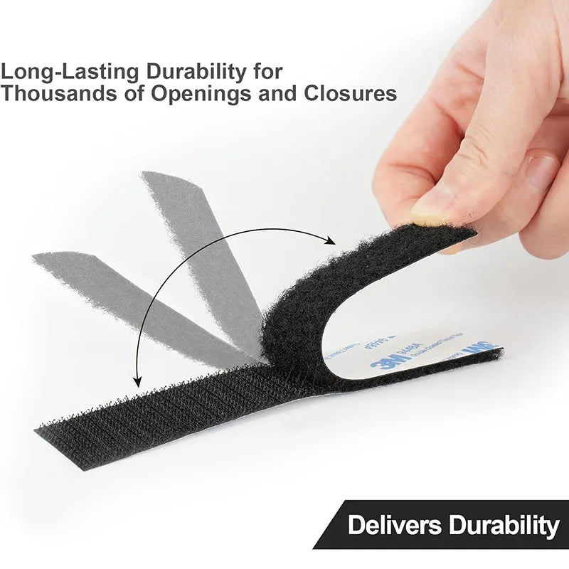 1M Extra Strong Self Adhesive Hook and Loop Fastener Tape Nylon Sticker Self Adhesive Strips DIY Craft 16/20/25/30/35/50mm