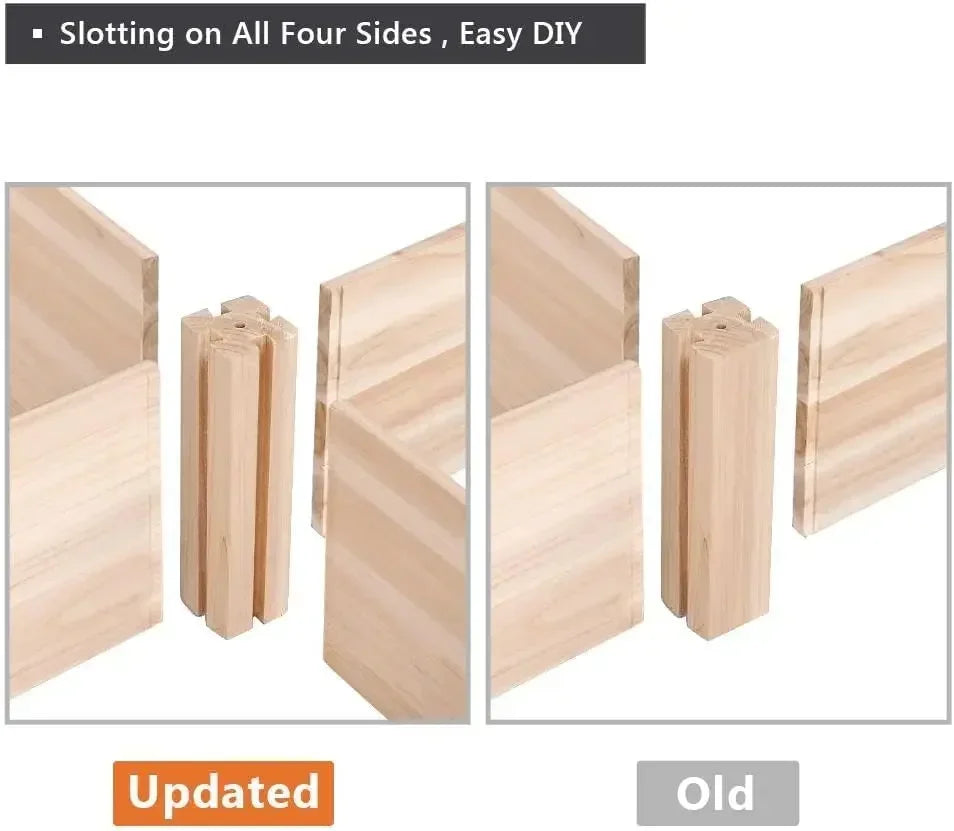 Customizable-8×2ft Wooden Horticulture Raised Garden Bed Divisible Elevated Planting Planter Box For Flowers/Vegetables/Herbs In