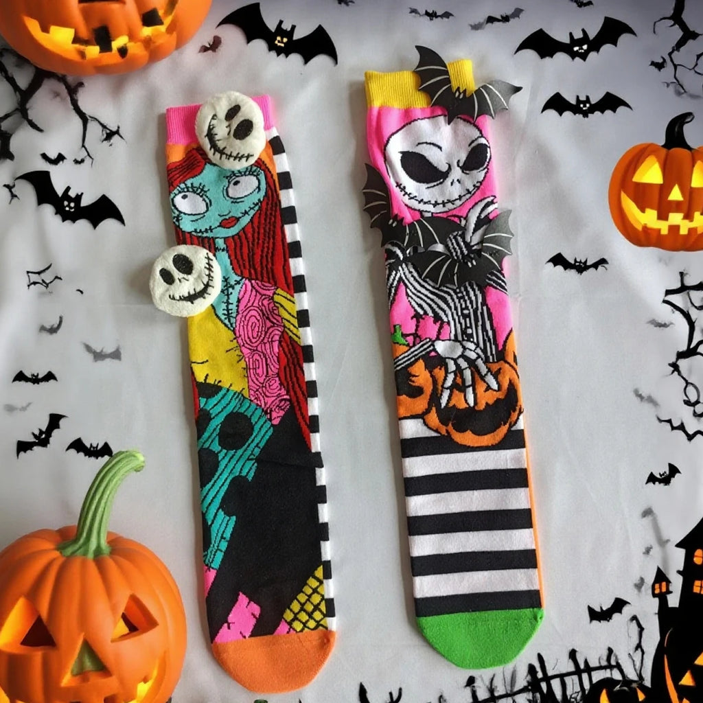 1 Pair of Creative and Personalized Halloween Children's Socks Versatile Socks for Both Boys and Girls, Suitable for All Seasons
