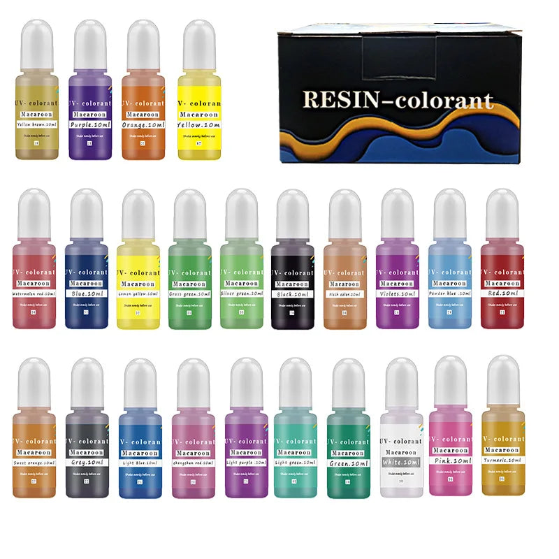 Epoxy Resin Pigment Kits Candle Dye Liquid Colorant DIY UV Epoxy Resin Mold Jewelry Making Candle Soap Making Dye Pigment Sets