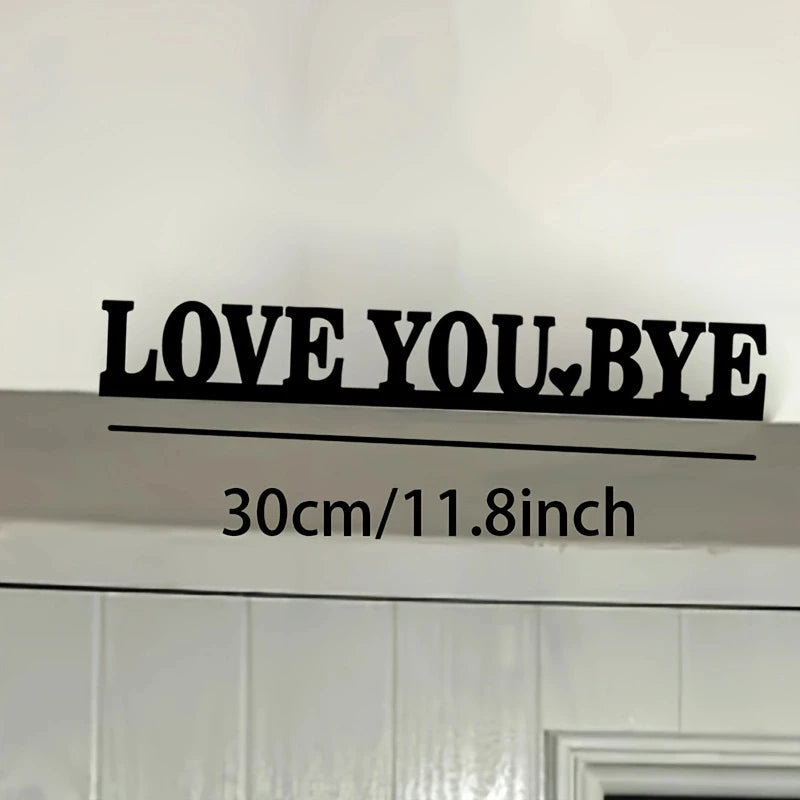 LOVE YOU BYE Metal Love-Themed Wall Art Sign Sculpture Room Wedding Home Decor Indoor Christmas and valentine' s day Decor