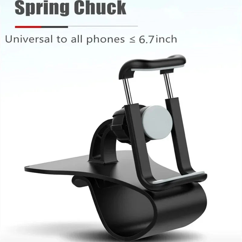Universal Car Phone Holder - 360° Rotatable Auto Grip Mount Dashboard Stand for Mobile Phone Fixed Bracket