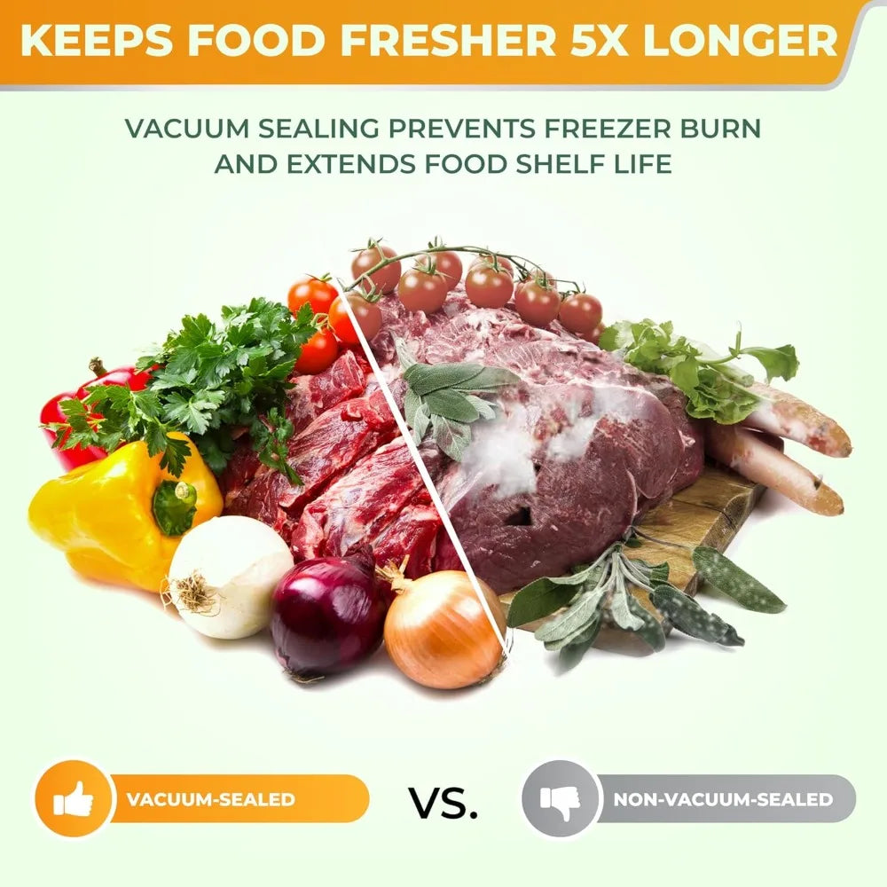 High Quality Precision Vacuum Sealer Pro, Includes Large Bag Roll (19ft), Wet & Dry Dual Food Vacuum Sealer Machine