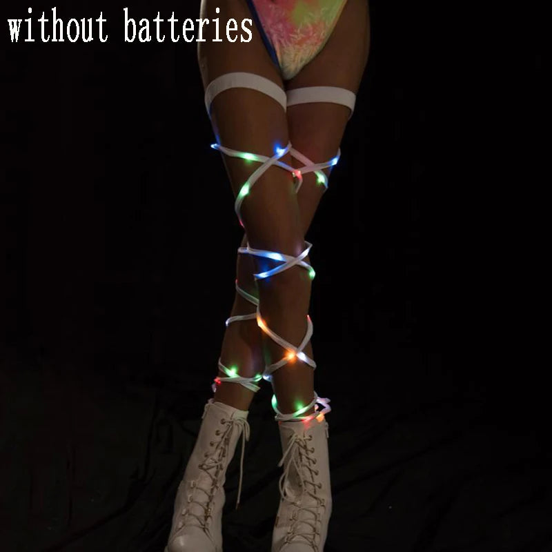New Women's LED Rave Leg Wraps clothing accessories Personality Fashion Suitable For Multiple Scenarios LED lights Up Leg Wraps