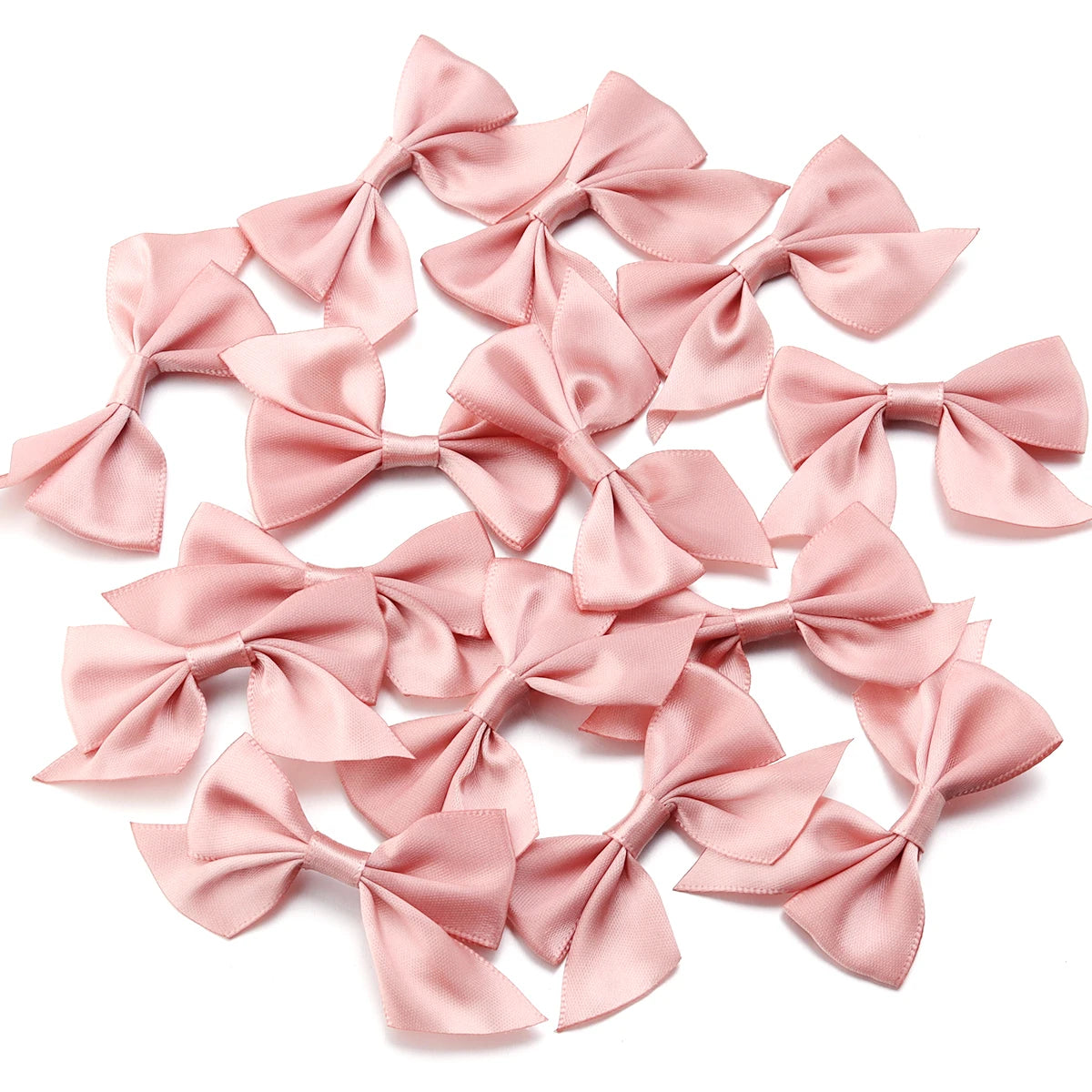 20Pcs/Lot 4cmx7cm Ribbon Width 2.5cm Polyester Satin Handmade Ribbon Bows For DIY Sewing Crafts Bouquets Party Christmas Decor