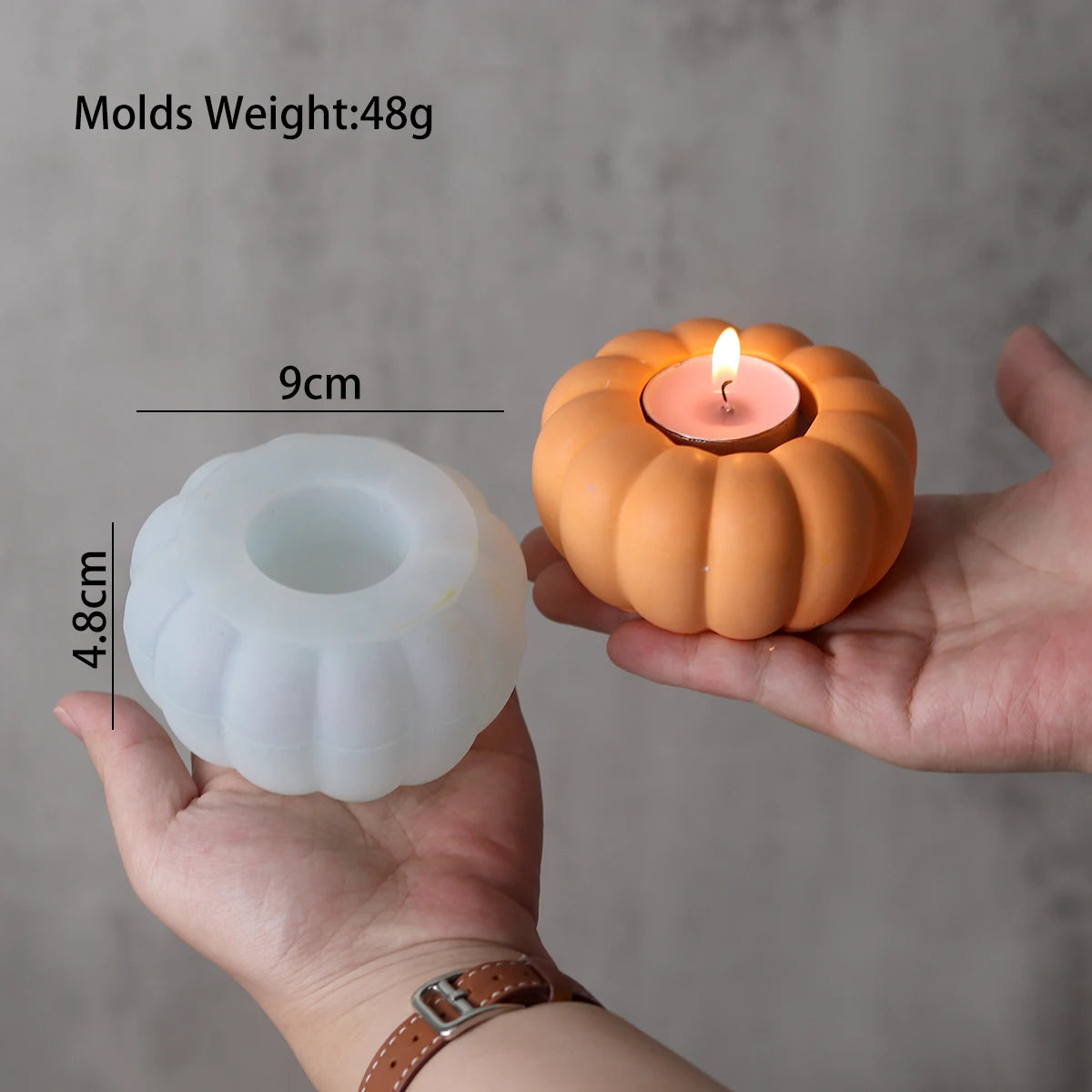 3D Halloween Storage Box Silicone Mold DIY Witch Pumpkin Candle Jar Crafts Making Plaster Resin Planter Casting Molds Home Decor