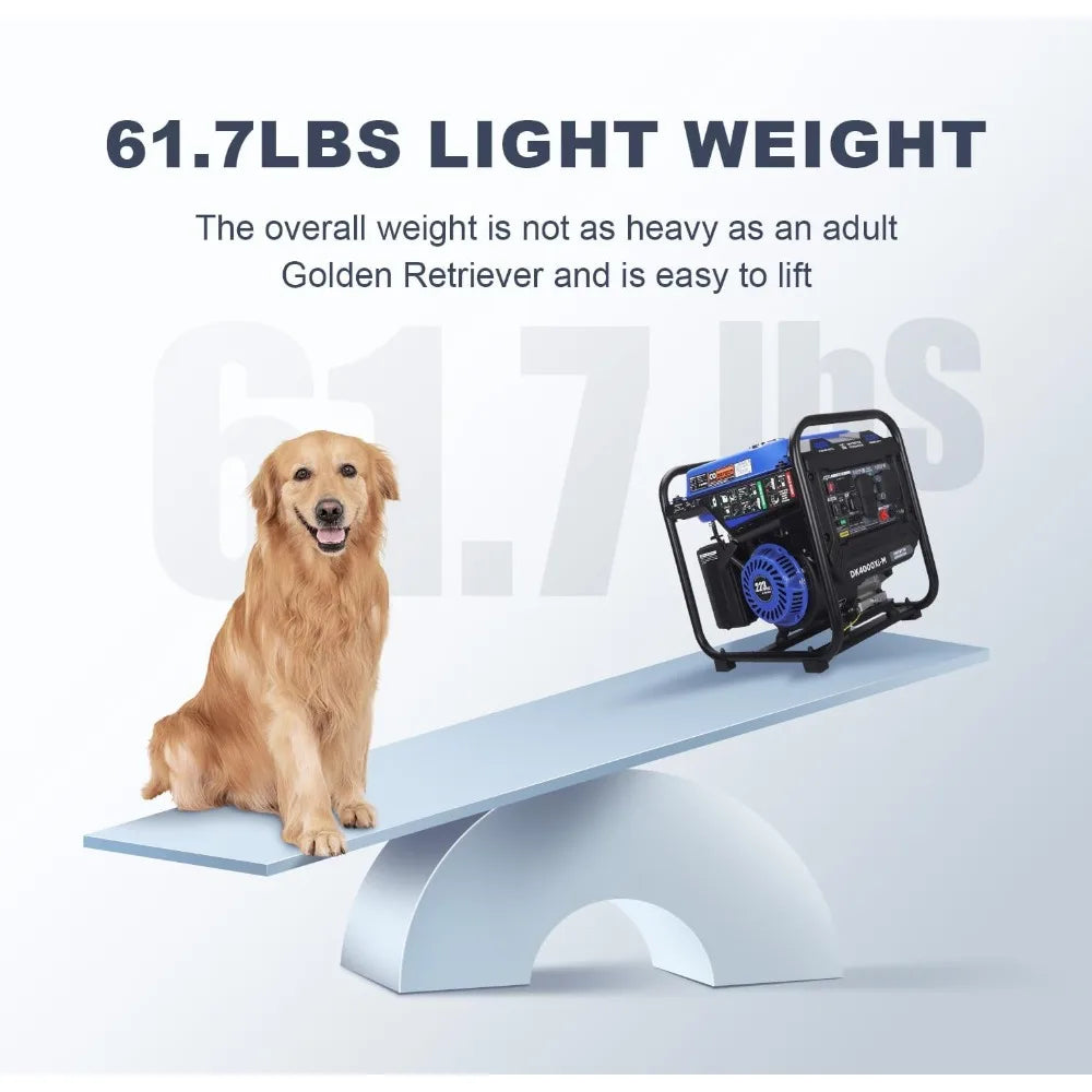 DK Upgraded Version 4000W Inverter Generator, Open Frame & Lighter Design, EPA Compliance, 30 Amps, for Outdoor Backup Camping J