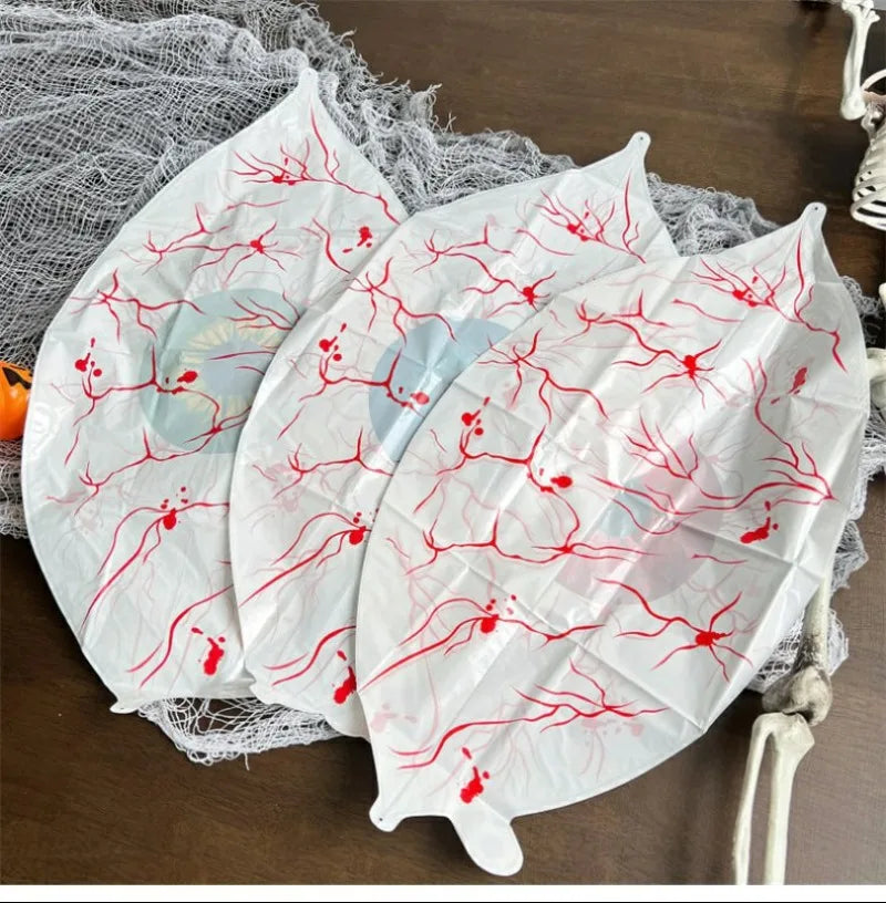 4D Halloween Eyeball Balloons Scary Bloodshot Eyeballs Foil Inflatable Balloon for Home Garden Halloween Party Decoration Props