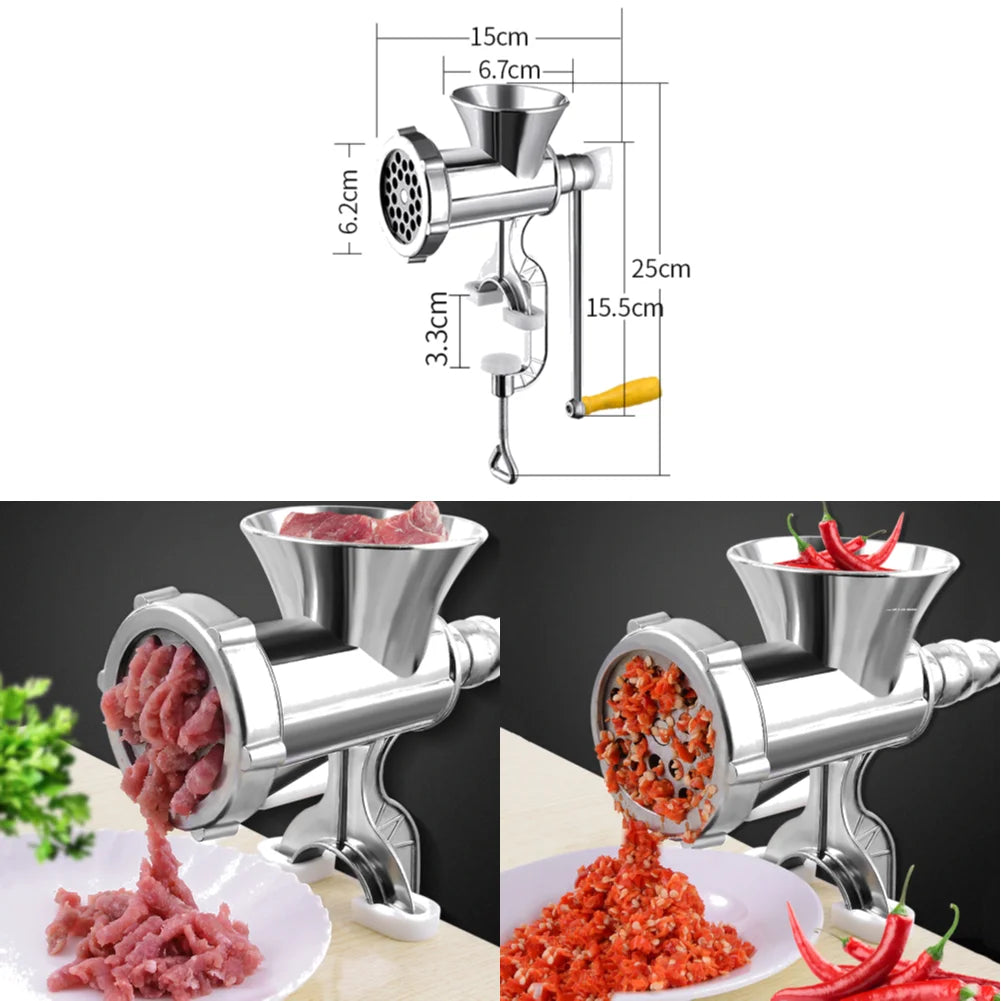 Handheld Manual Meat Making Mincer Grinder Cooking Tools Portable Noodles Sausage Stuffer Filler Hand Crank Accessories Kitchen