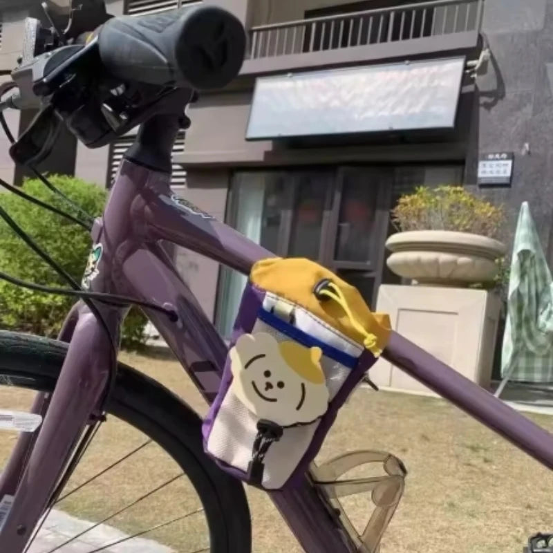 Bicycle Water Bottle Bag, Tote Bag, Cartoon Riding Equipment Mountain Bag, Road Bike Front Bag Accessories Bicycle Bags Panniers
