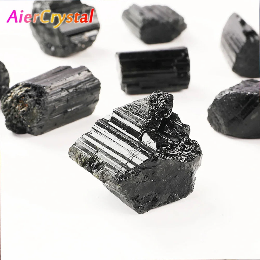 180g Natural Black Tourmaline Gravel Raw Ore Fine Crystal Mineral Specimen Healing Collection Eliminates Magnetic Gifts