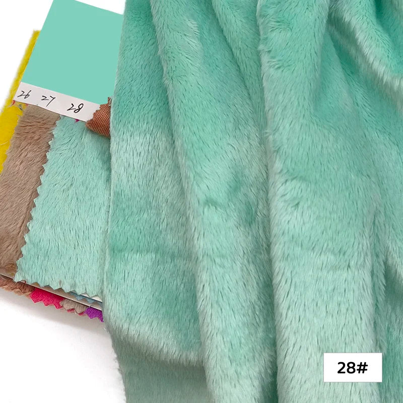 Plush Fabric 5mm Pile Length 100 Polyester 100 Colors Can Be Choose Hair Material For Popular Cotton Dolls DIY Handmade Fabric