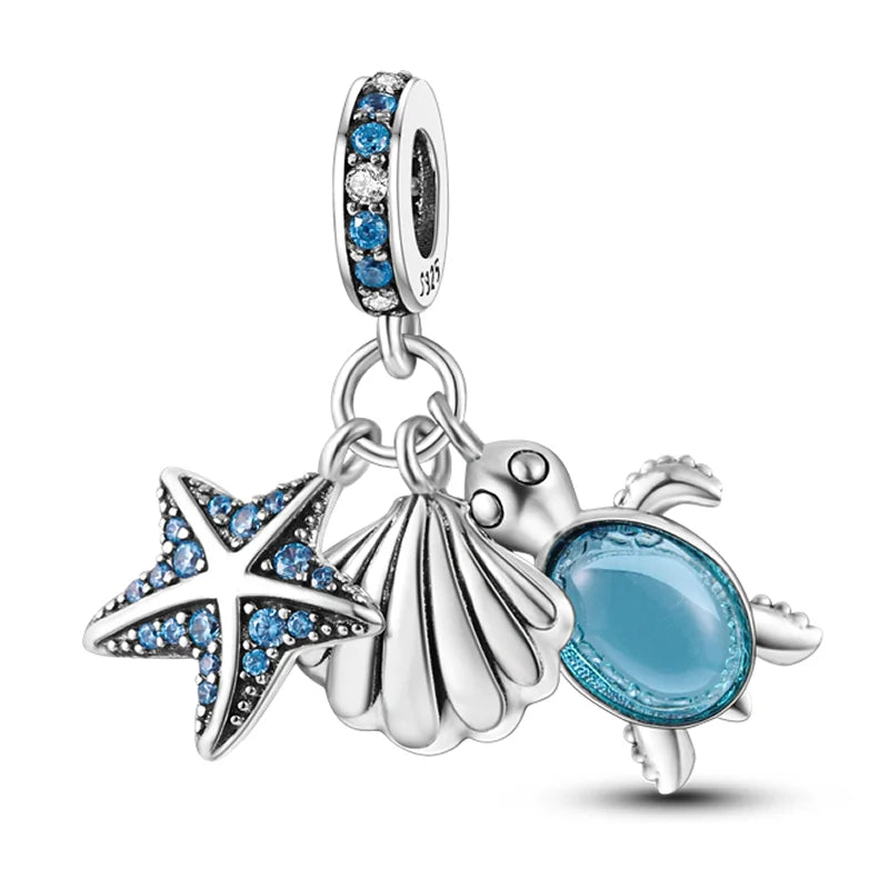 2025 Hot Sale Charms Bead 925 Sterling Silver Pink Butterfly Luminous Firefly Dangle Fit Bangle Bracelet Necklace DIY Jewelry