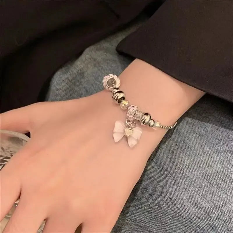 Harajuku Punk Love Heart Rhinestones Gothic Titanium Steel Necklace Women's Cool Party Jewelry Gift for Friends