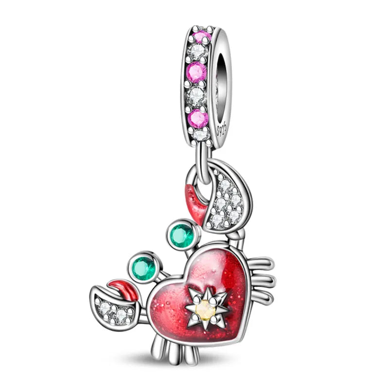 Ocean Trendy 925 Silver Dolphin Crab Boat Beach Charms Beads Fit 3mm Original Bracelets DIY Thoughtful Fine Jewelry Making Gifts