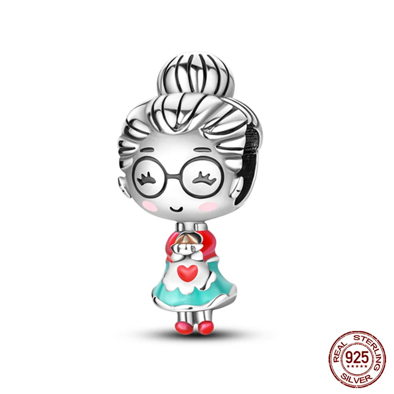 new in Real 925 Sterling Silver Boys and Girls Bicycle Charms Beads Fit Qikaola 925 Original Bracelets Fine DIY Jewelry Making