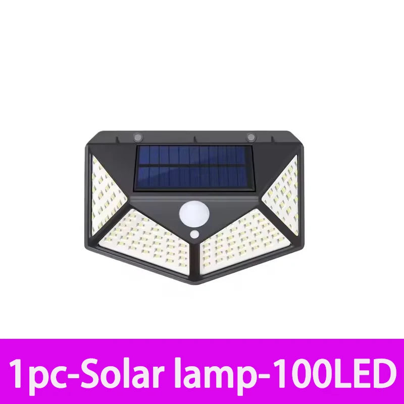 Solar Light 100LED Solar Flood Lights 3 Modes Outdoor Solar Motion Security Light Waterproof for Garden Patio Garage Wall Light