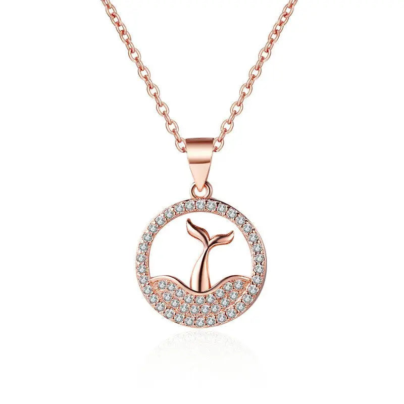 925 Sterling Silver Necklace For Women Round Pendent Sparkling Pave CZ Necklace Fashion Anniversary Birthday Jewelry Gifts N325