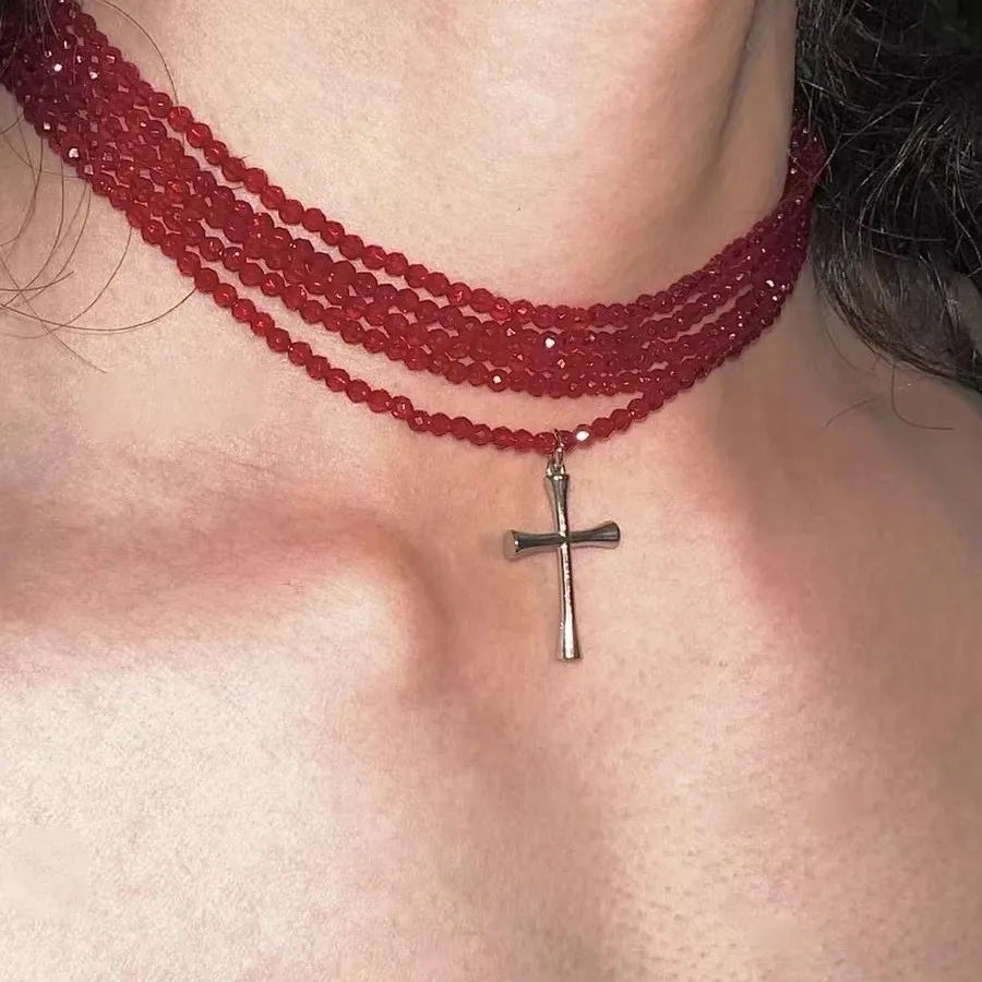 2024 New Vintage Necklace Double-Deck Pearl Tiger-Eye Luxury Court Style Unisex Choker for Women Men Couple Jewelry