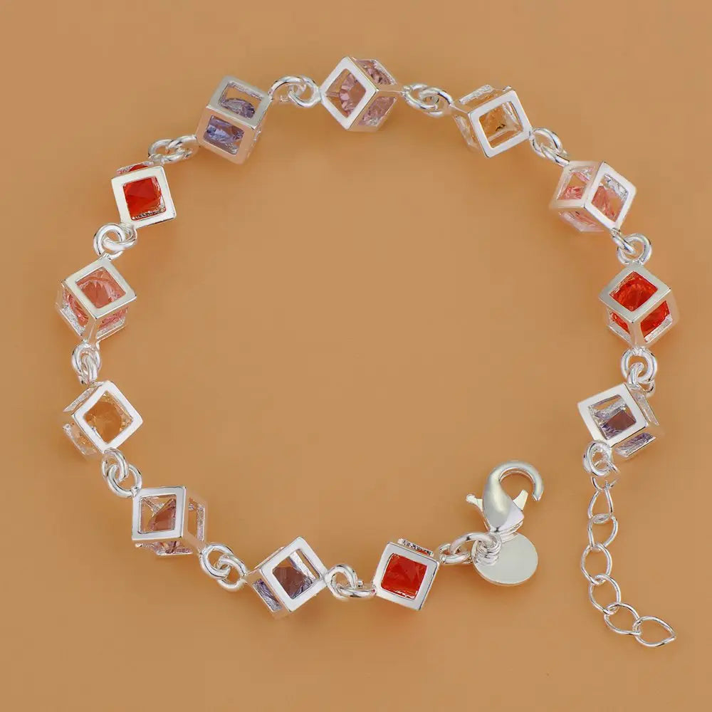 New 925 Sterling Silver Bead Heart High Quality Romance Bracelet Chain For Women Engagement Party Wedding Jewelry Gift