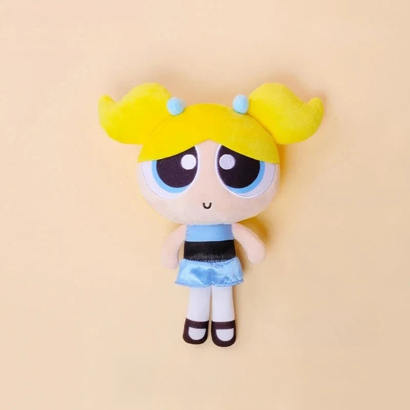 Plush Doll Powerpuff Girls Stuffed Toy Kawaii Cartoon Buttercup Bubbles Blossom Plush Anime Toys Bedroom Sofa Decoration Gifts