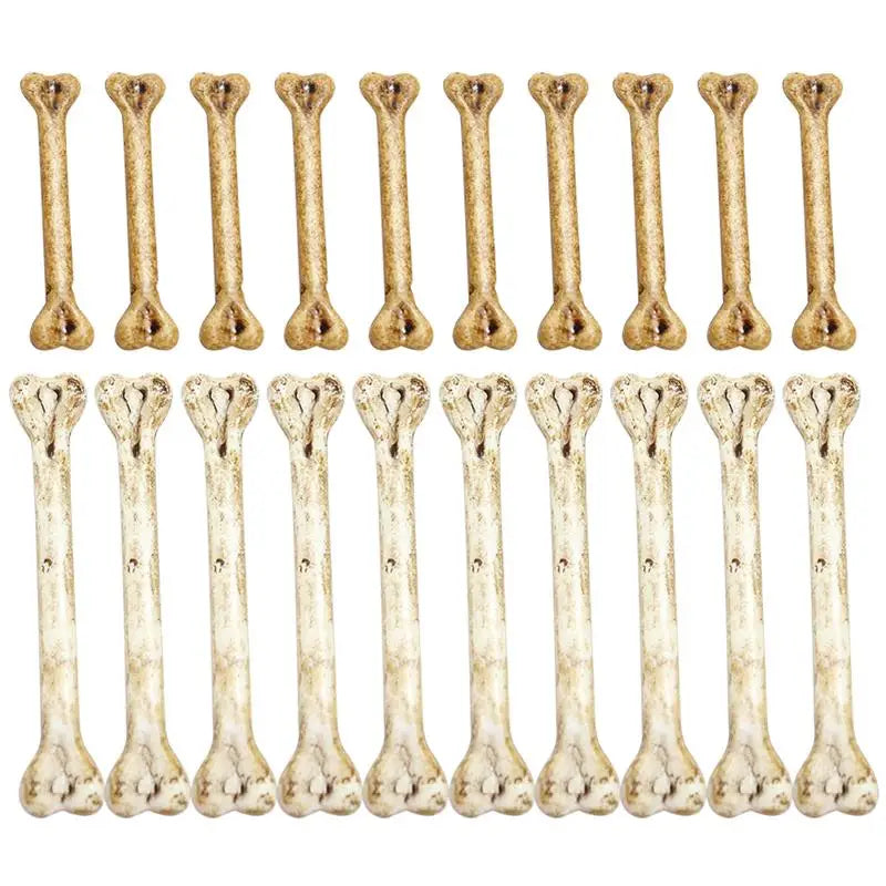 20pcs Highly Halloween Toys Multi-functional Fake Bones DIY Hanging Bone Charm Halloween Prop Halloween Bones for DIY
