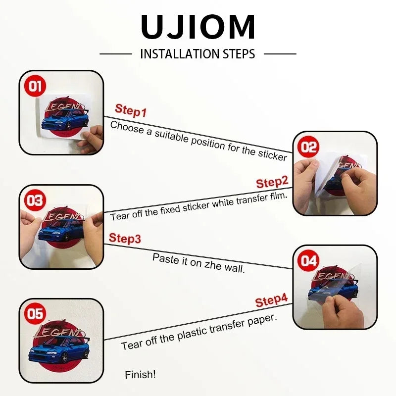 UJIOM for Sexy Alya Mikhailovna Wall Stickers Alluring Anime Girl Pose Tuya Decals Great Self-adhesive House Accessories