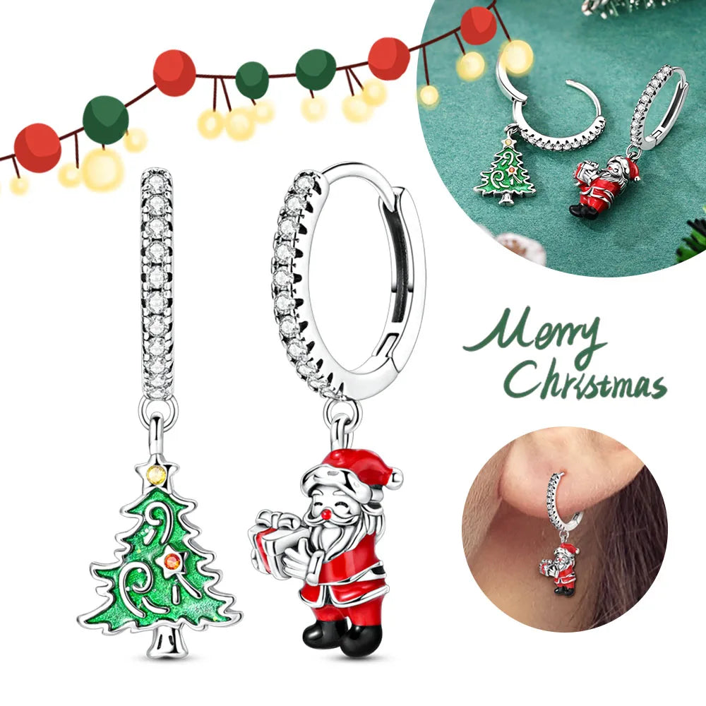 Halloween Pumpkin Bat Ring Earrings halloween charms silver 925 Earring For Women Punk Men's Earrings Fit Party Jewelry Gift