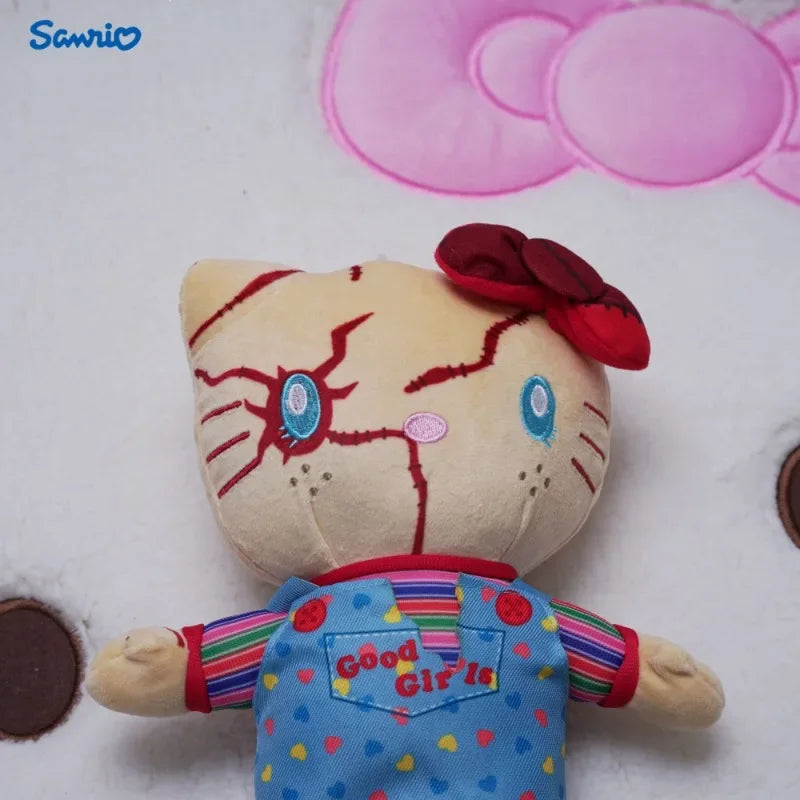 Sanrio Hello Kitty Halloween Bridal Stuffed Plush Toy Clown Resurrected Ghost Baby Collection Toy Festival Gift