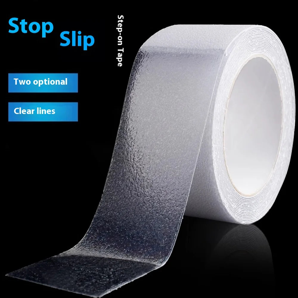 Invisible crushed stone patterned anti-slip stickers for stairs, anti-slip strips for steps, and scratch-resistant foot stickers