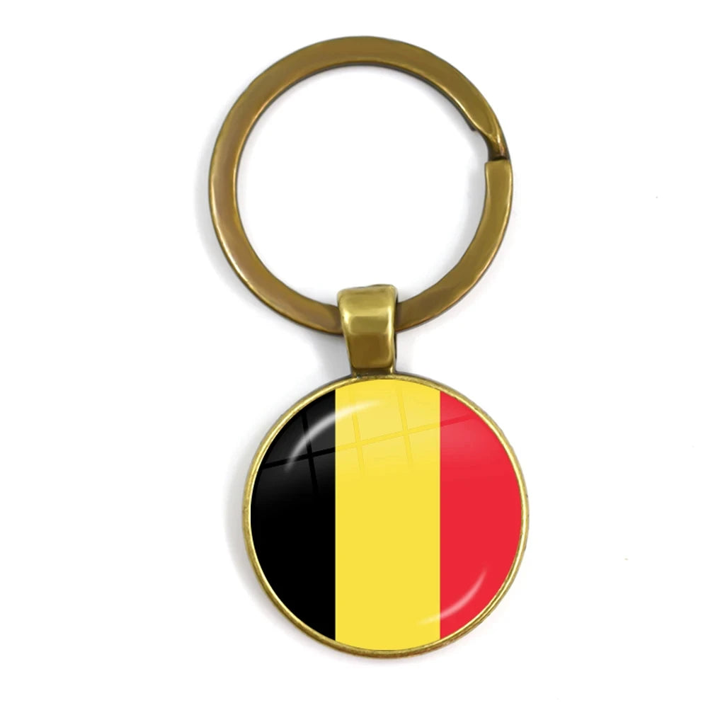 South Africa,Mozambique,Liberia,Cameroon,Cape Verde,Papua New Guinea,Algeria,Belgium,Portugal National Flag Keychains For Gift
