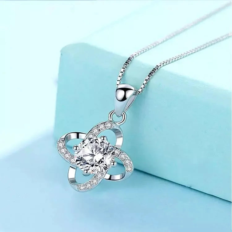 925 Sterling Silver Necklace Pendant Zircon High Quality Chain For Women Luxury Fashion Wedding Engagement Jewelry Party Gifts