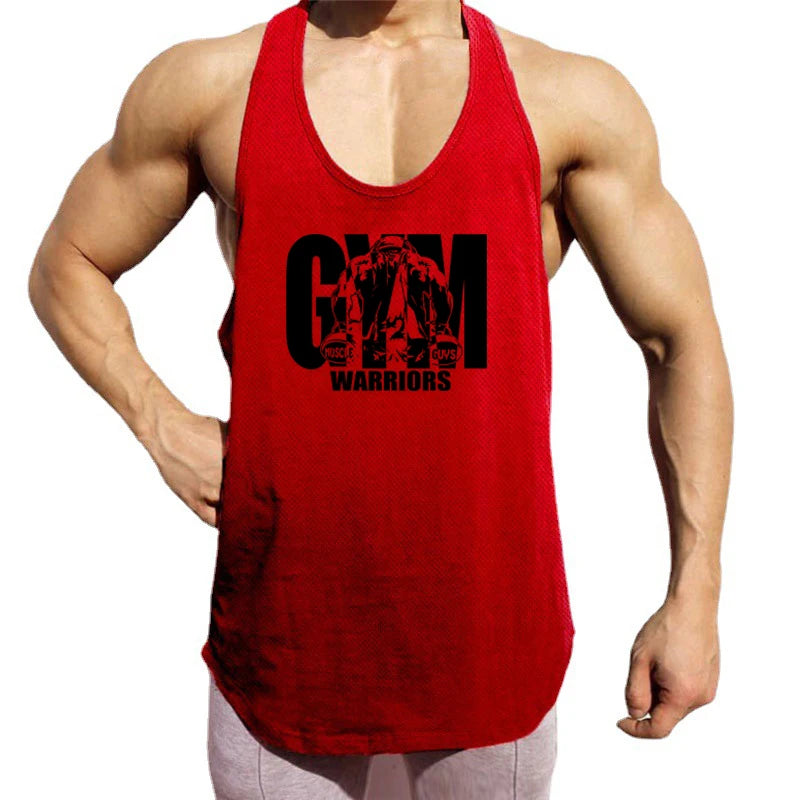 Gym Clothing Mens Mesh Fitness Stringer Tank Top Men Bodybuilding Vest Running Vest Workout Sleeveless T Shirt Sports Tanktop