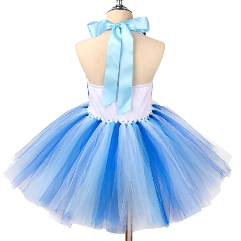 Bluey Party Dress Up Halloween Costume Cosplay Set Stage Performance Dog Costume Bingo Mesh Skirt Bluey Skirt with Headband New