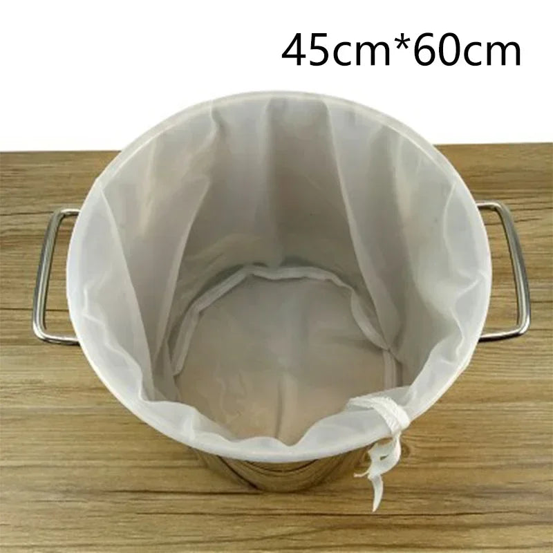 1pc Nylon Filter Bag for Brewing Malt Coffee Beans Boiling Strainer Residue Filtration Tool Mesh Bag Wine Soy Milk Colanders
